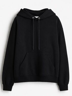 Mango Black Hooded Sweatshirt - Size XS